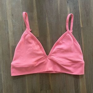Athleta Coral Ribbed Bikini Top